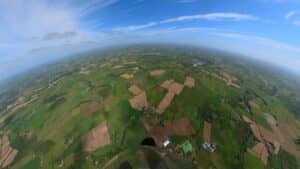 A view of Ireland from the sky 