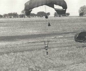 John training and jumping with the RAF Falcons for his jump from 25000 feet